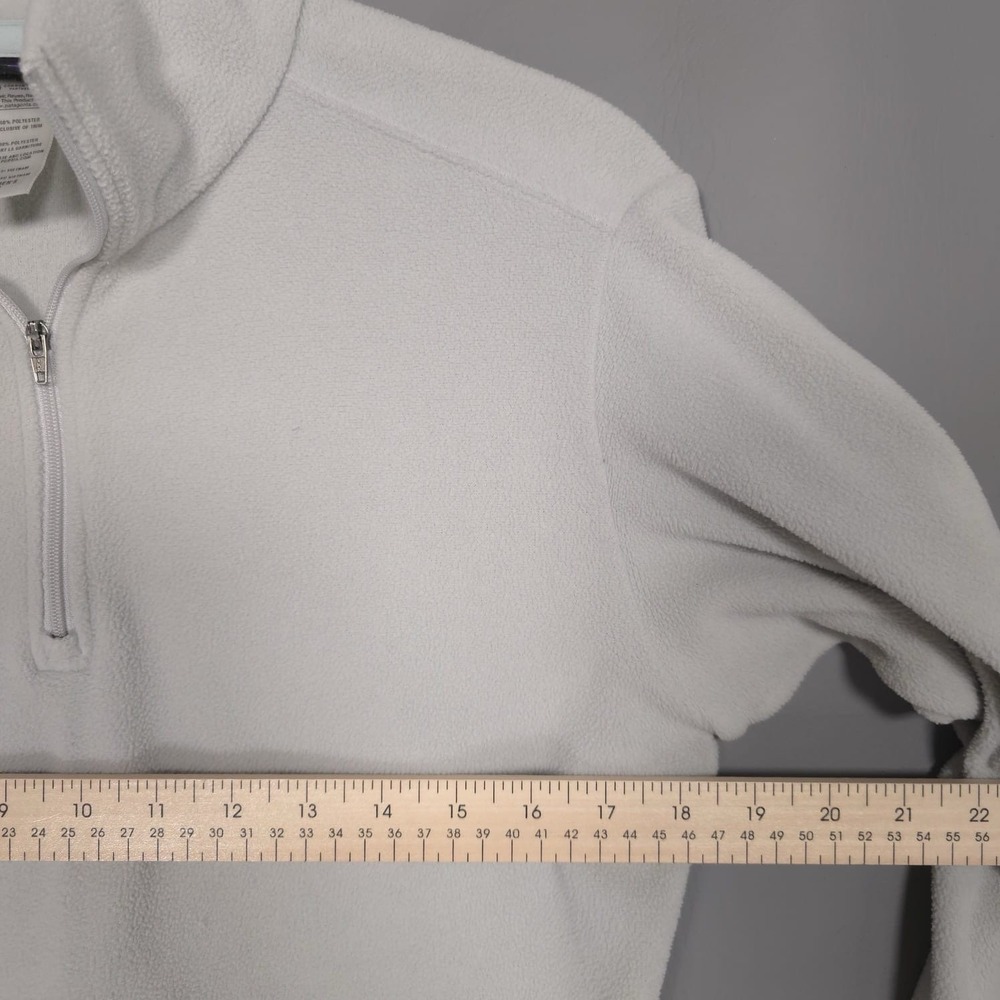 Patagonia Women's SMALL Micro D Fleece Sweater Cream 1/4 Zip Outdoor ESPN Logo - Picture 3 of 9